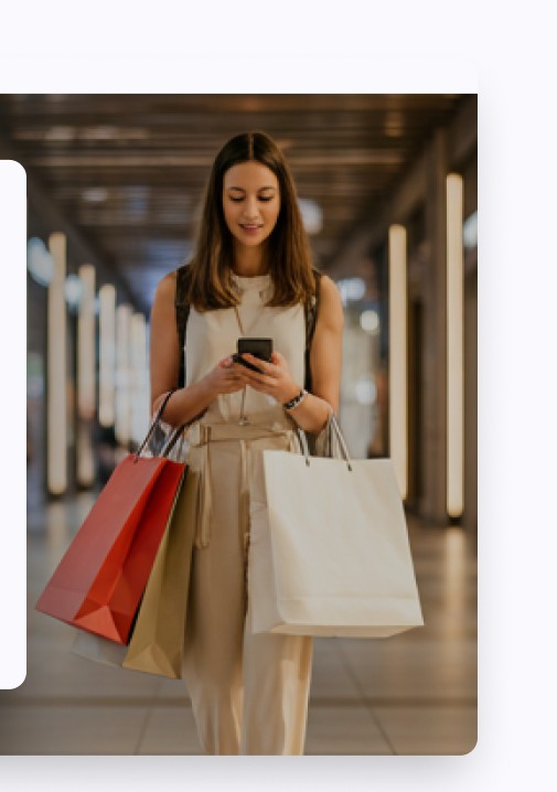 A woman shopping comfortably in Dubai